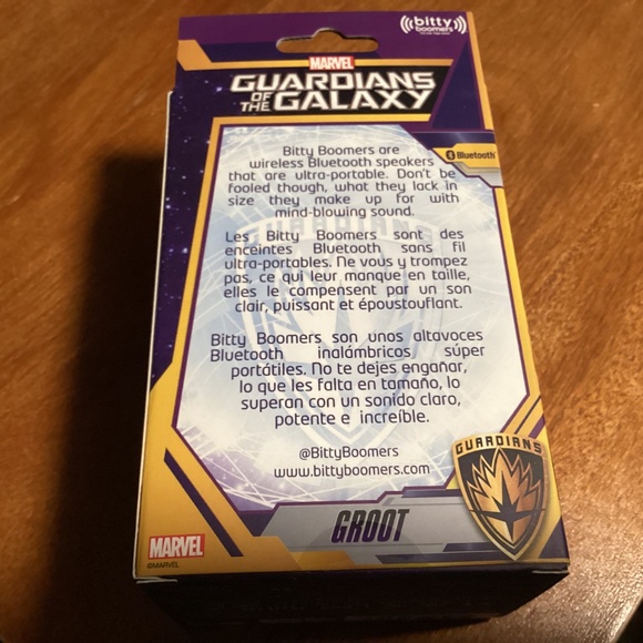 Marvel Guardians of the Galaxy Bluetooth Speaker Bitty Boomers New In Box Groot - Picture 7 of 8
